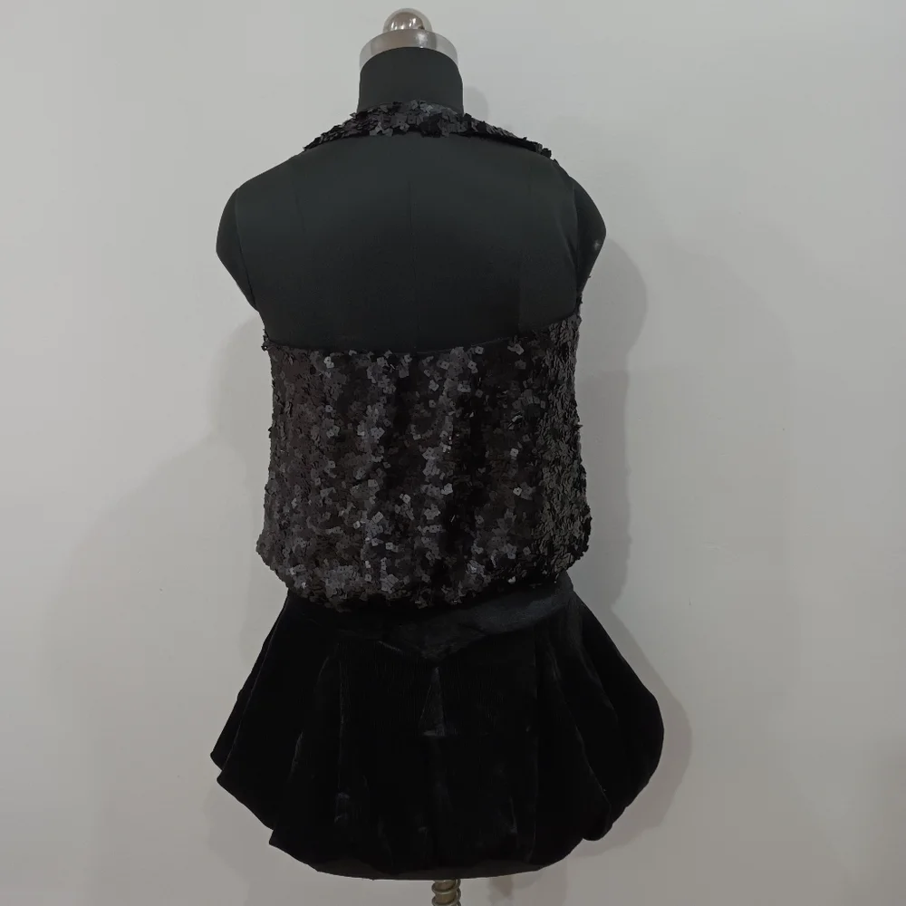 Sequine and velvet mini dress ..fix price free shipping - Picture 3 of 8